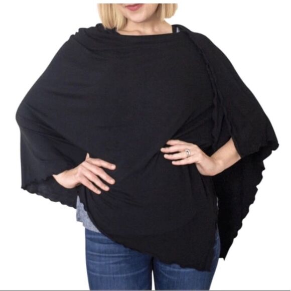 Bamboobies Black Jersey Knit Pullover Breast Feeding‎ Tunic Top - Picture 1 of 8